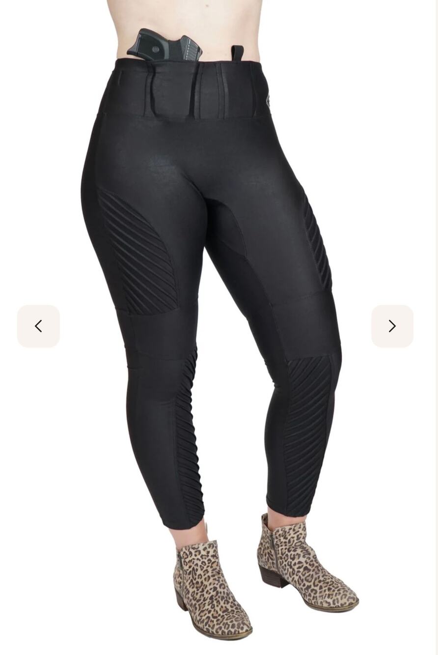 Girls With Guns Concealed Casual Leggings Womens Small Black Conceal Firearm